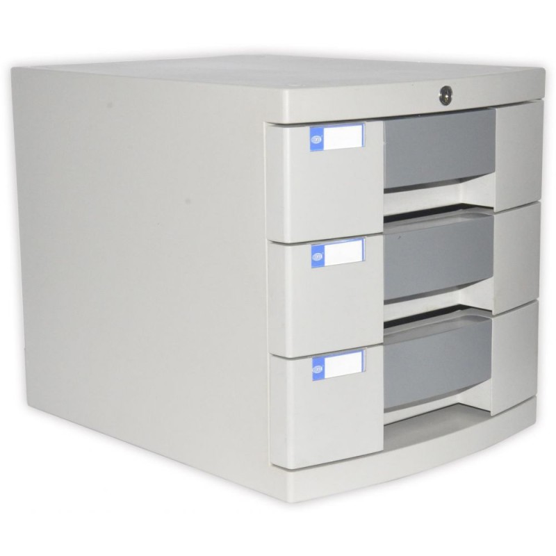 FIS File Cabinet (Plastic) With key, 3 Drawers - FSOTUS-27K