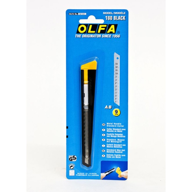 Olfa 180-BK Standard Metal Handle Cutter (pc)