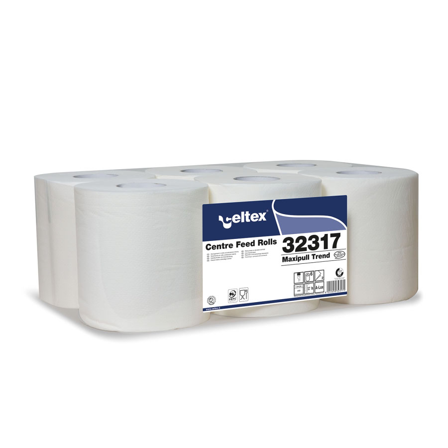 Celtex CX32317 Maxi Pull Trend Center Feed Hand Towel Rolls 2ply - 108m (pkt/6pcs)