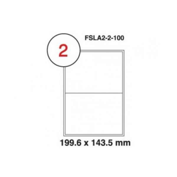 FIS FSLA2-100 210mm x 148.5mm Label Sticker (pkt/100pcs)