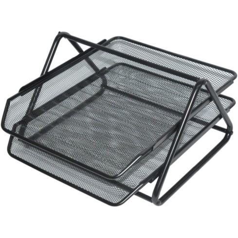 FIS FSOTB82002 2-Tier Metal Tray - Black (pc)