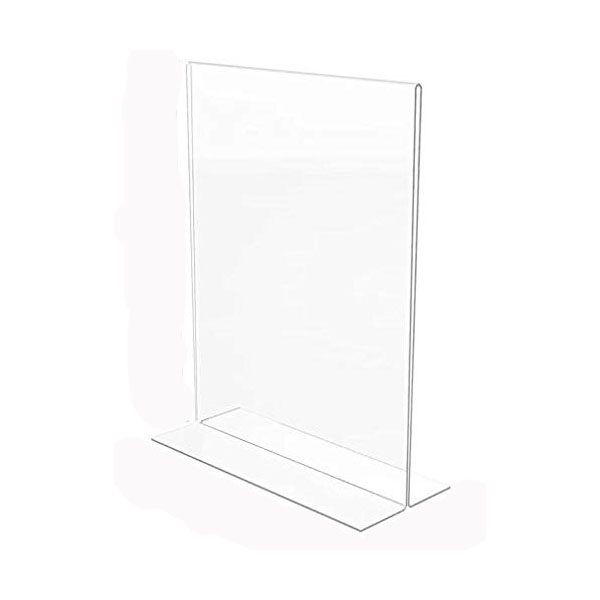 FIS Sign Holders Vertical Double Sided Upright 58 x 82mm FSNA58X82 - Clear (pc)
