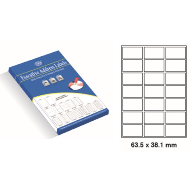 FIS Executive Address Label Sticker 63.5 x 38.1mm - FSLA1312 (pkt/100sheets)