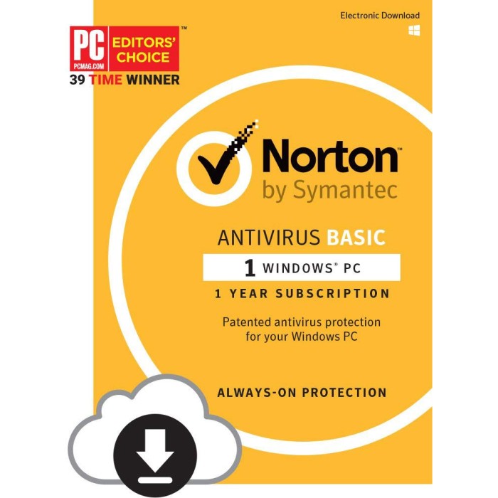 Norton AntiVirus Basic for 1 User & 1-Year Subscription PC/Mac/iOS/Android (pc)