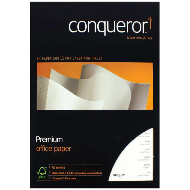 Conqueror Wove 100gsm A4 Paper - Cream (ream)