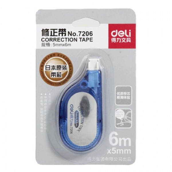 Deli 7206 Correction Tape - 5mm x 6m (pc)