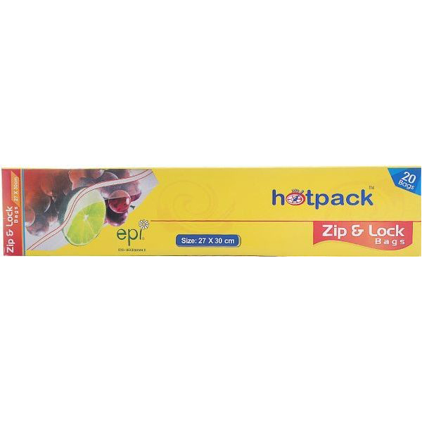 Hotpack ZLB2730 Zipper Lock Bag - 27 x 30 cm (pkt/20pcs)