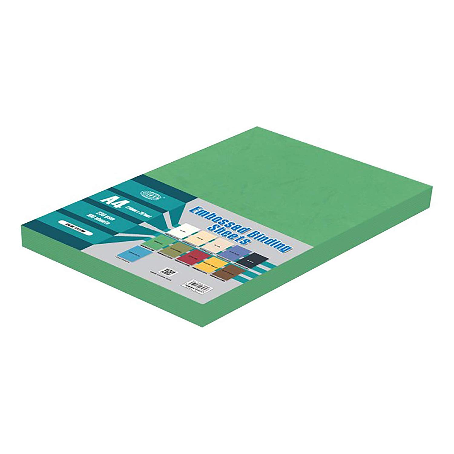 FIS Embossed Binding Sheet A4 230g FSBDE230A4EM - Emerald (pkt/100pcs)