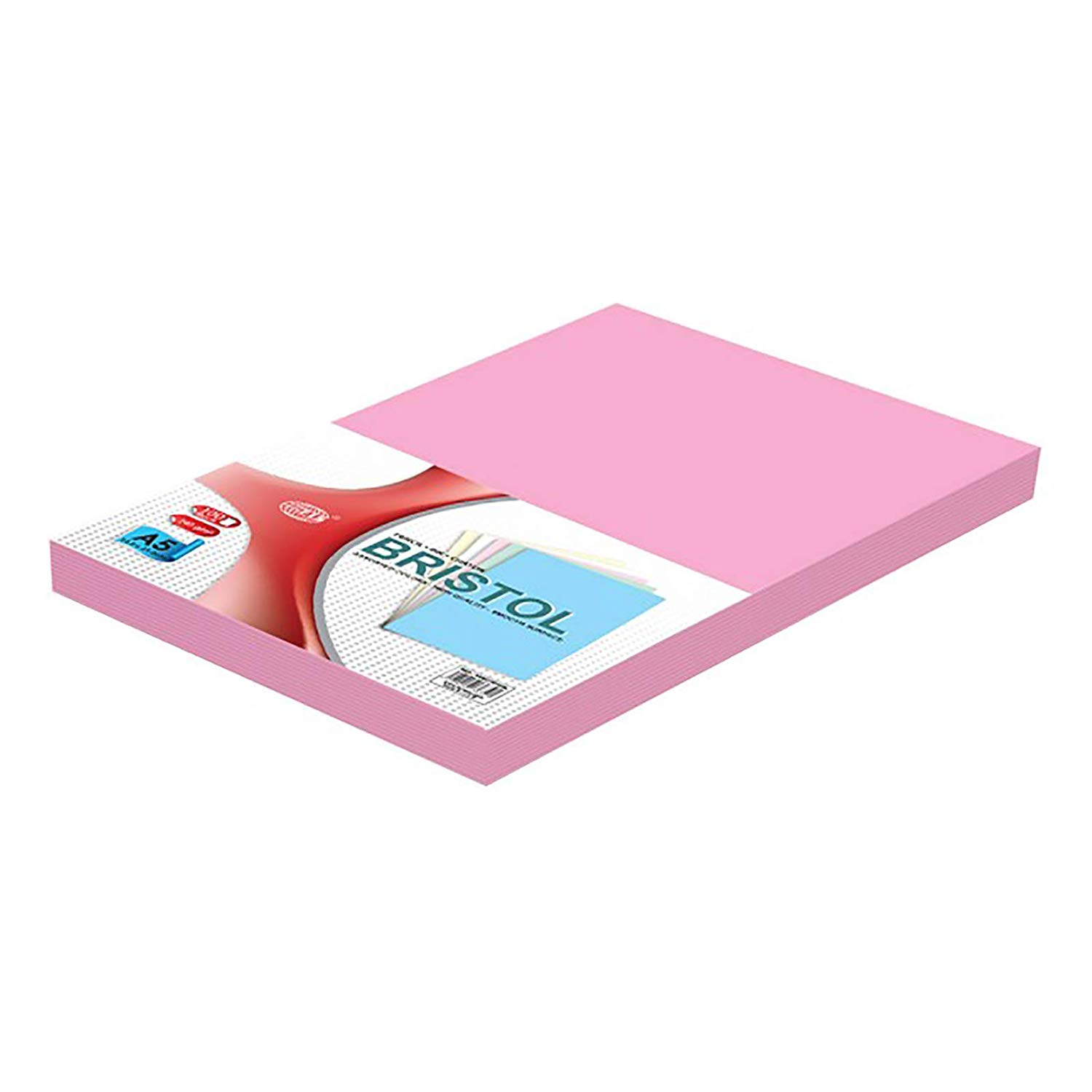 FIS Bristol Board 240gsm A5 FSBI240A5PI - Pink (pkt/100pcs)