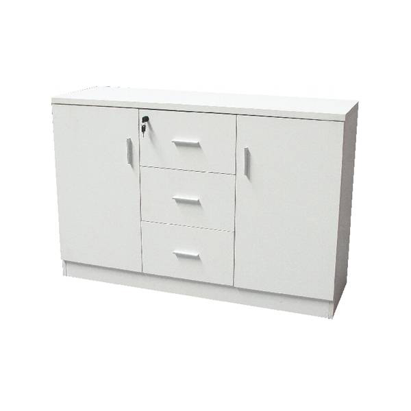 Mahmayi MOF ME 1147 Credenza Storage Cabinet - White Melamine