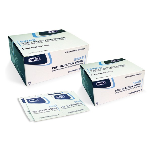 Max Alcohol Pre-injection Swab (box/100pcs)