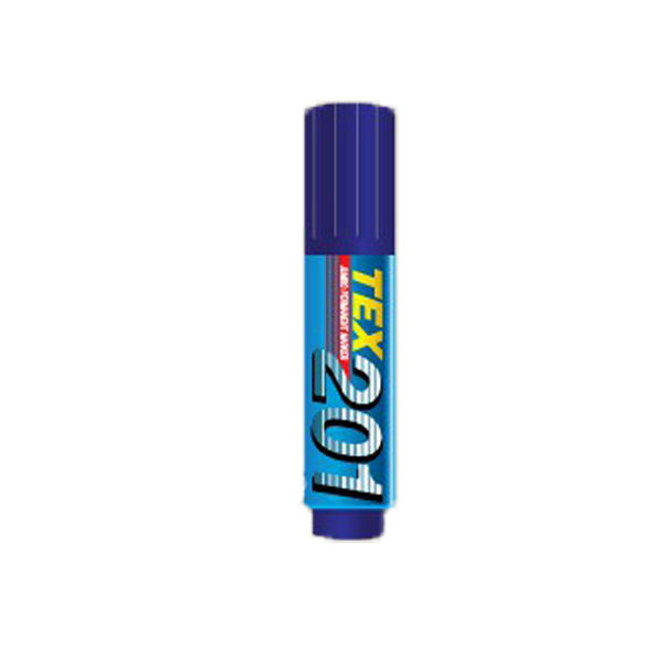 TEX 201 Jumbo Chisel Tip Permanent Marker - Blue (box/12pcs)