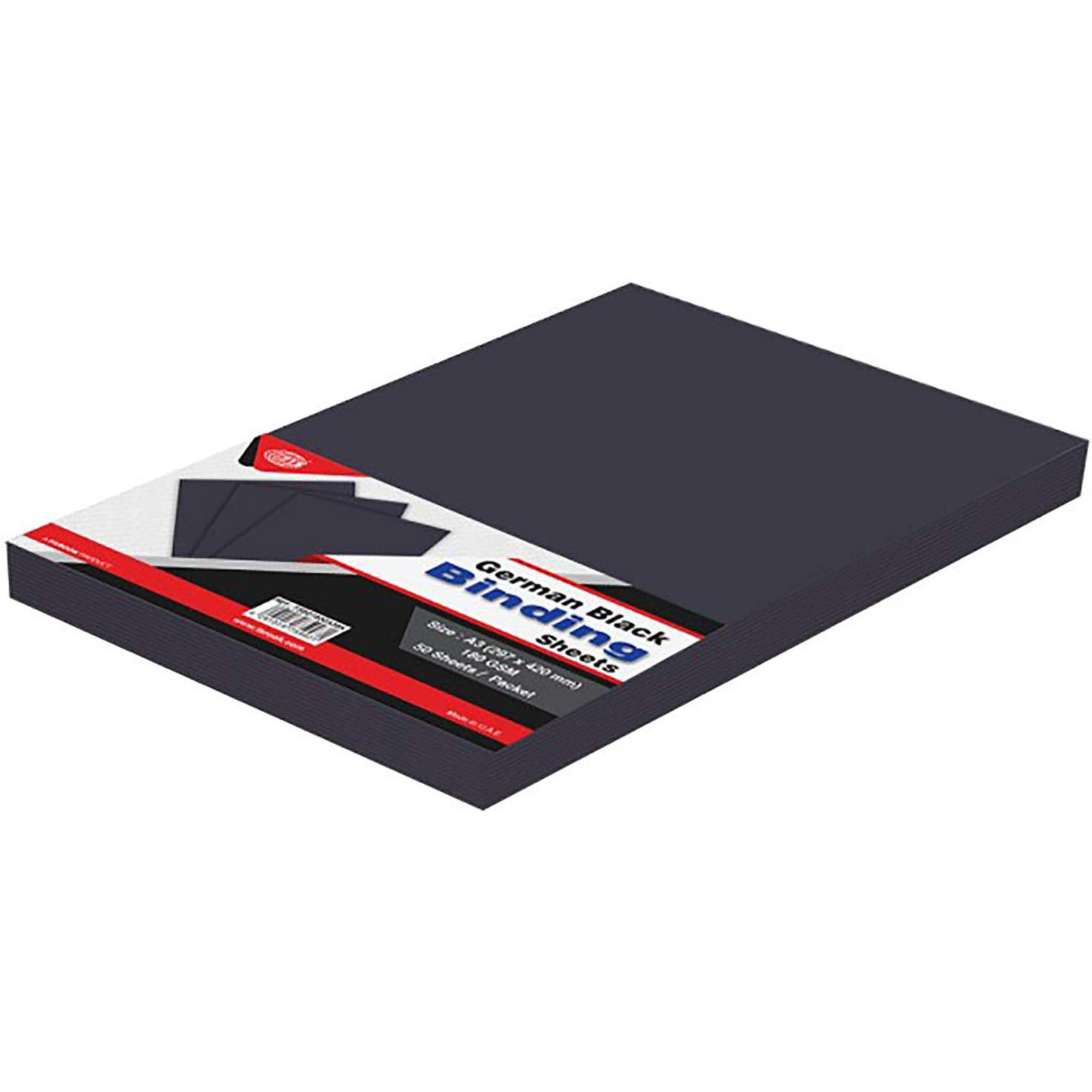 FIS Embossed Binding Sheet 180gsm A3 FSBD180GA3BK - German Black (pkt/50s)