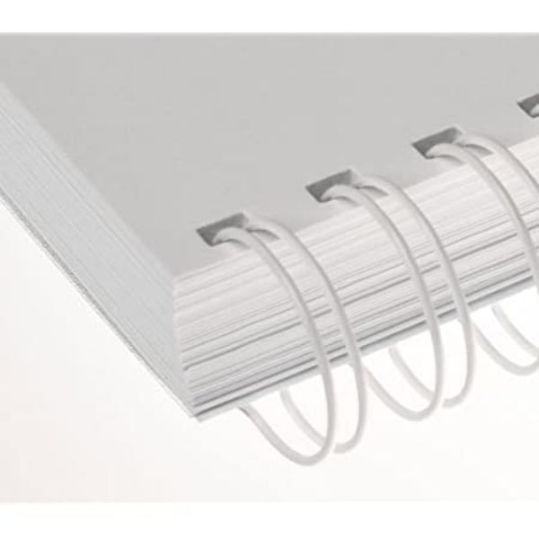 Renz Wire Binding Rings 3:1 34 Loops 8mm - White (box/100pcs)