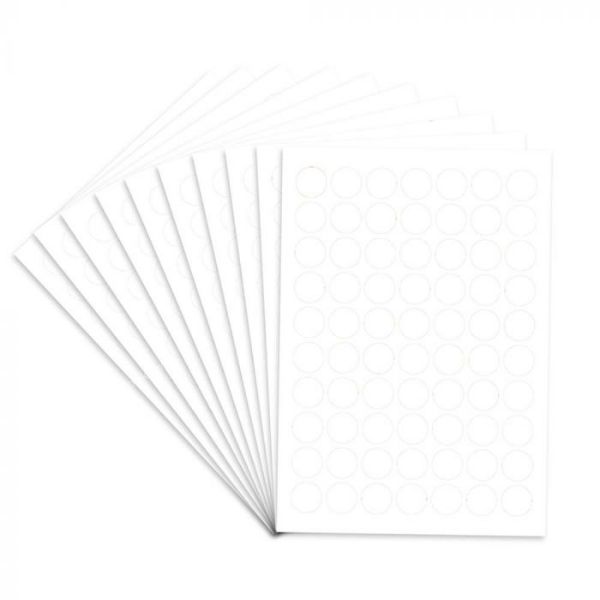 FIS Color Round Labels 19mm FSLA19 - White (pkt/350Labels)