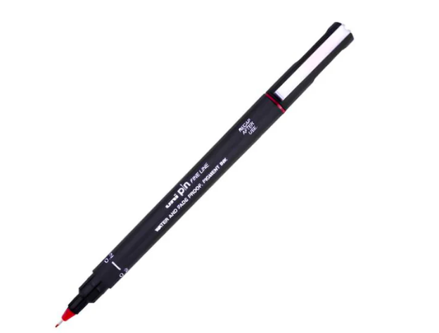 Uni Fine Line 03, PIN03-100, Red (12pcs/pack)
