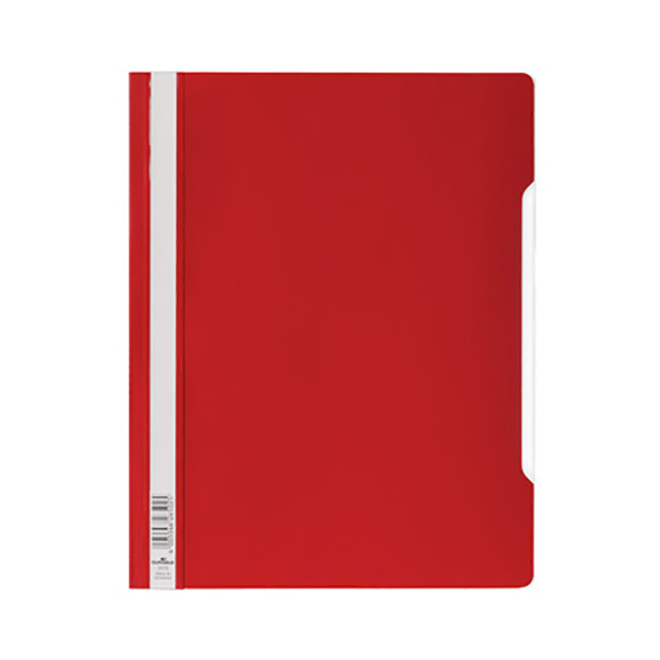 Durable 2570 Clear View Folder A4 - Red (pkt/50pc)