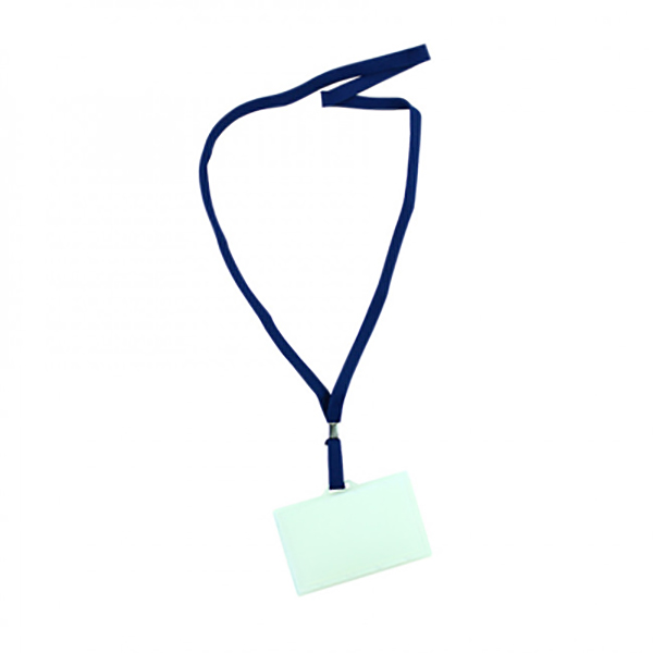 FIS Name Badge with Flat Lanyard - Blue (pc)
