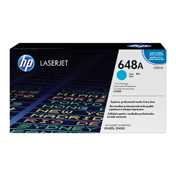 HP 648A Toner Cartridge (CE261A) - Cyan