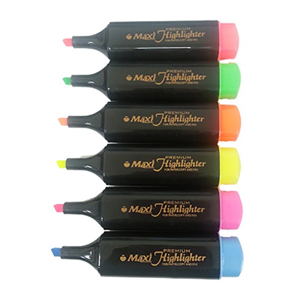 Maxi Highlighter - Assorted (pkt/6pcs)